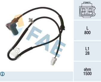 Датчик, кількість обертів колеса FAE 78494