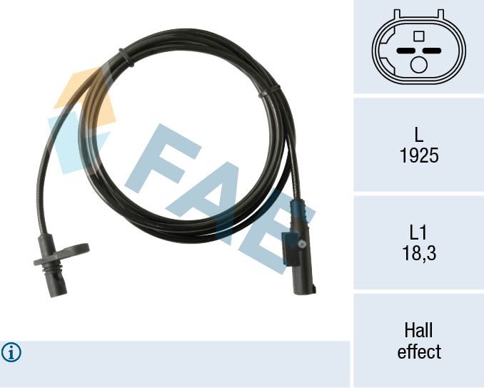 Sensor, wheel speed FAE 78522