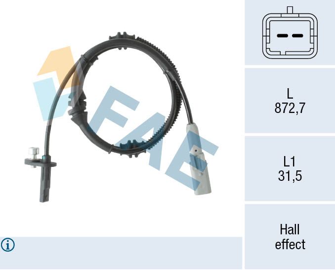 Sensor, wheel speed FAE 78552