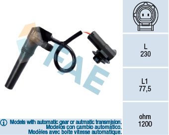 RPM jutiklis, automatinė transmisija FAE 79281