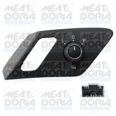 Switch, exterior rearview mirror adjustment MEAT & DORIA 206159