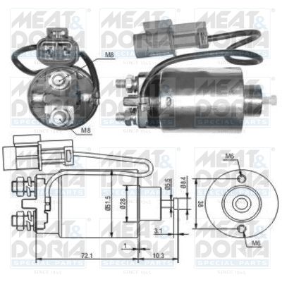 Solenoidinis jungiklis, starteris MEAT & DORIA 46180