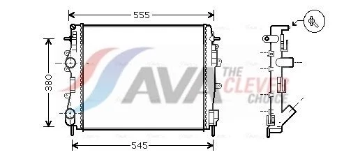 Radiatorius, variklio aušinimas ava clever choice RTA2325