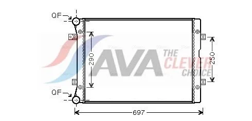 Radiatorius, variklio aušinimas ava clever choice VNA2283