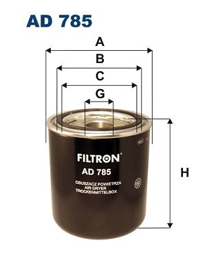 Патрон осушувача повітря, пневматична установка FILTRON AD785