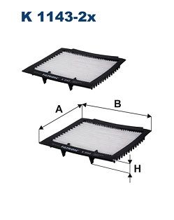 Filter, cabin air FILTRON K 1143-2X