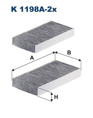 Filter, cabin air FILTRON K 1198A-2X