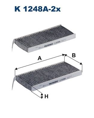 Фільтр, повітря у салоні FILTRON K 1248A-2x