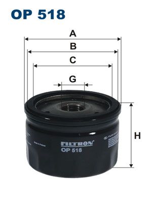 Alyvos filtras FILTRON OP518