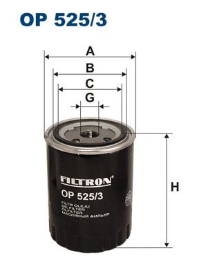 Alyvos filtras FILTRON OP 525/3