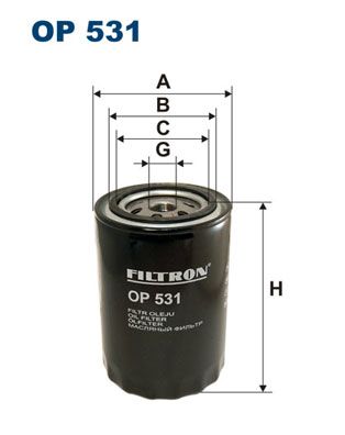 Alyvos filtras FILTRON OP 531