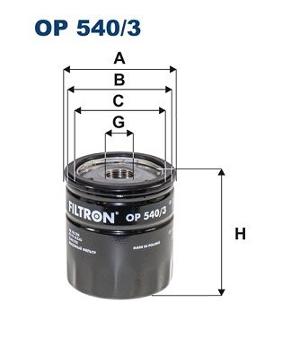 Alyvos filtras FILTRON OP 540/3