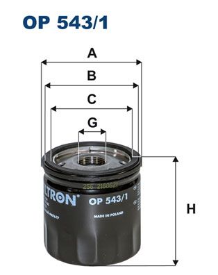 Oil Filter FILTRON OP 543/1