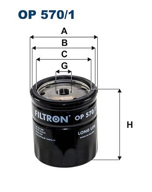 Alyvos filtras FILTRON OP 570/1