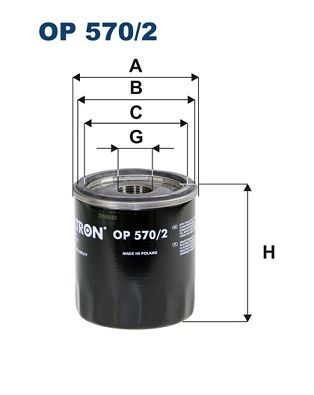 Alyvos filtras FILTRON OP 570/2