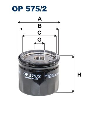 Oil Filter FILTRON OP 575/2