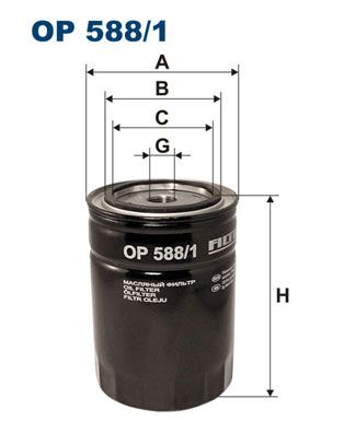 Alyvos filtras FILTRON OP 588/1