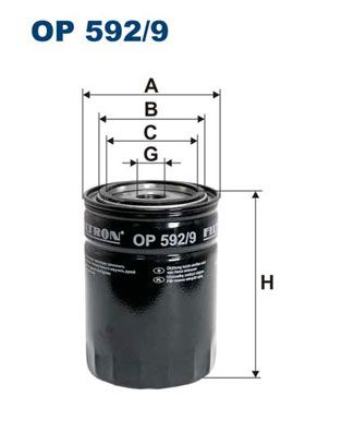 Oil Filter FILTRON OP 592/9