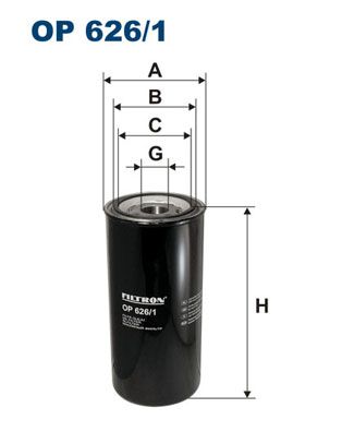 Alyvos filtras FILTRON OP 626/1