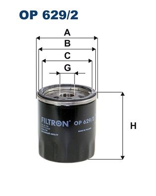 Oil Filter FILTRON OP 629/2