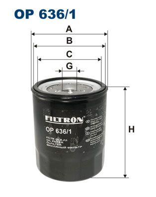 Alyvos filtras FILTRON OP 636/1