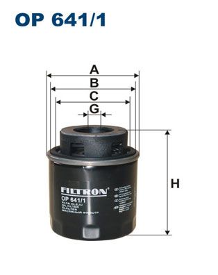 Alyvos filtras FILTRON OP 641/1