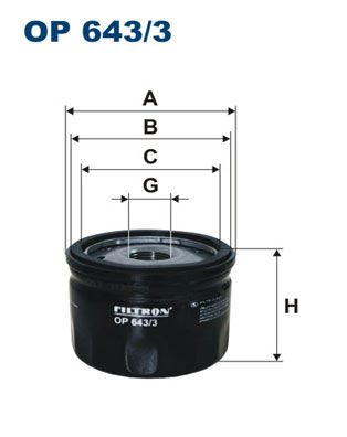 Oil Filter FILTRON OP 643/3