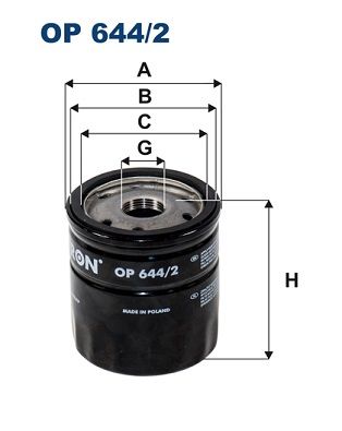 Alyvos filtras FILTRON OP 644/2