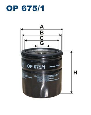 Oil Filter FILTRON OP 675/1