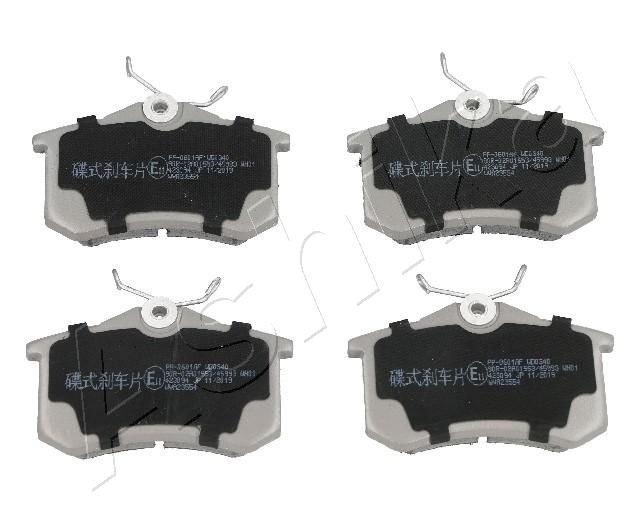 Brake Pad Set, disc brake ASHIKA 51-00-0901