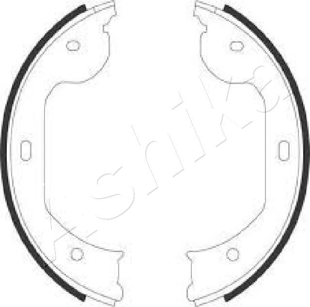 Brake Shoe Set, parking brake ASHIKA 55-00-0104