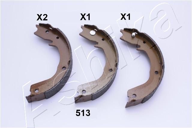 Brake Shoe Set, parking brake ASHIKA 55-05-513