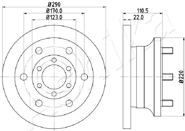 Brake Disc ASHIKA 60-00-0256