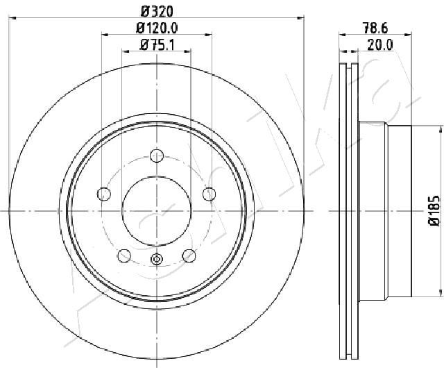 Brake Disc ASHIKA 61-00-0129