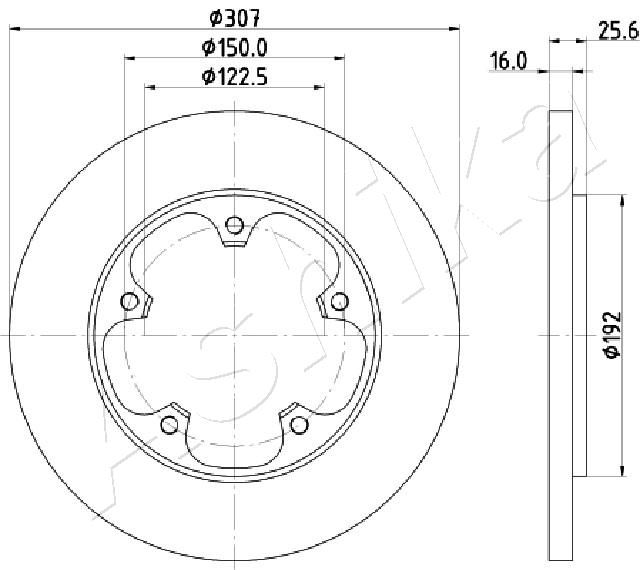 Brake Disc ASHIKA 61-00-0313