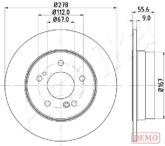 Brake Disc ASHIKA 61-00-0505C