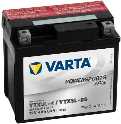 Стартерний акумулятор VARTA 504012008I314