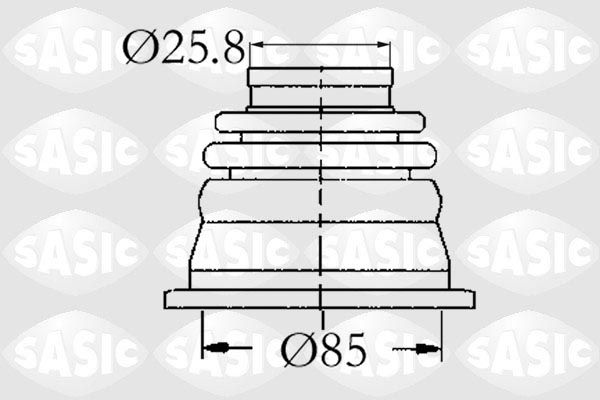 Bellow Kit, drive shaft SASIC 4003408