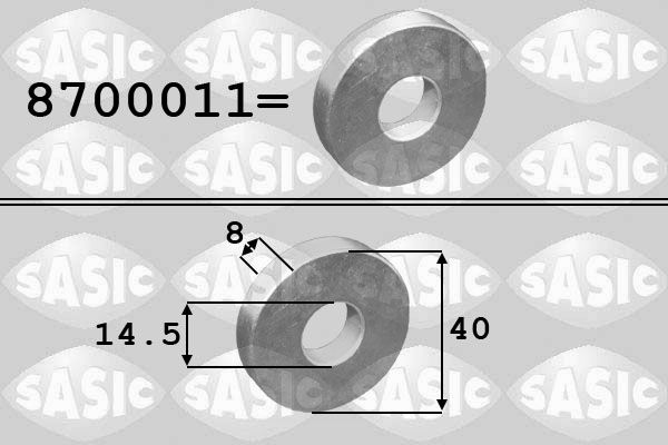 Washer, crankshaft pulley SASIC 8700011