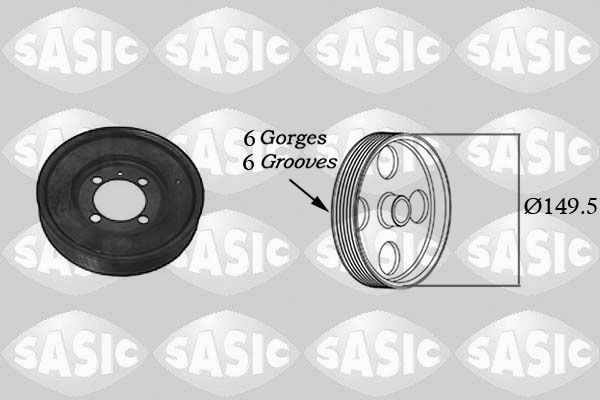 Belt Pulley, crankshaft SASIC 2156017