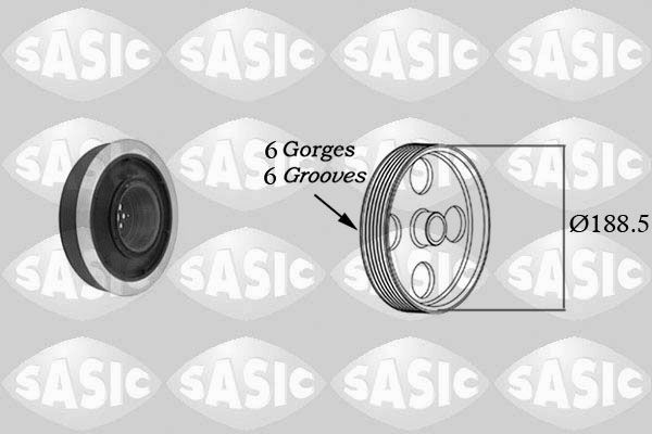 Belt Pulley, crankshaft SASIC 9001805