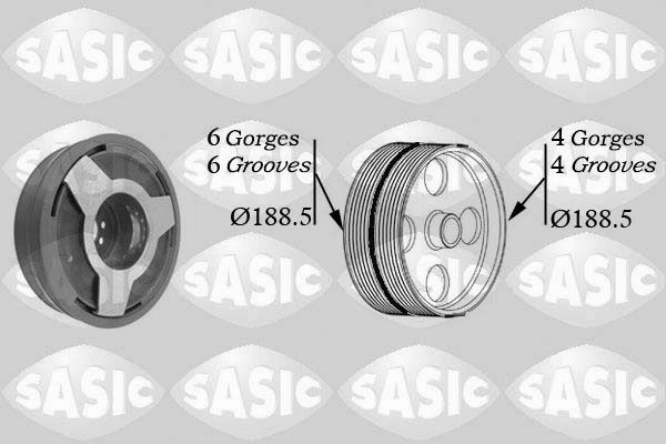 Belt Pulley, crankshaft SASIC 9001806