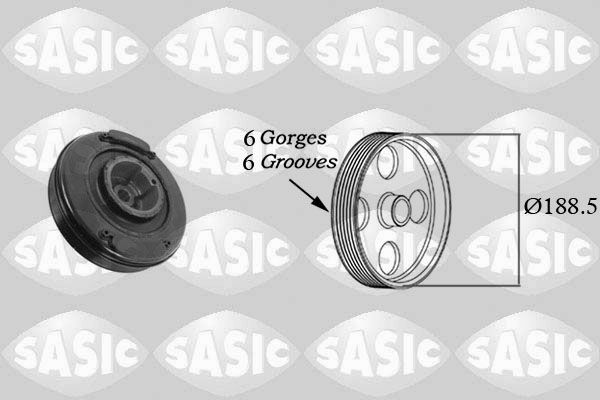 Belt Pulley, crankshaft SASIC 9001807