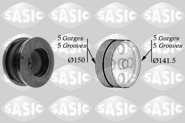 Belt Pulley, crankshaft SASIC 9001812