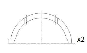Tryckbricka, vevaxel FAI AutoParts BT3043-STD