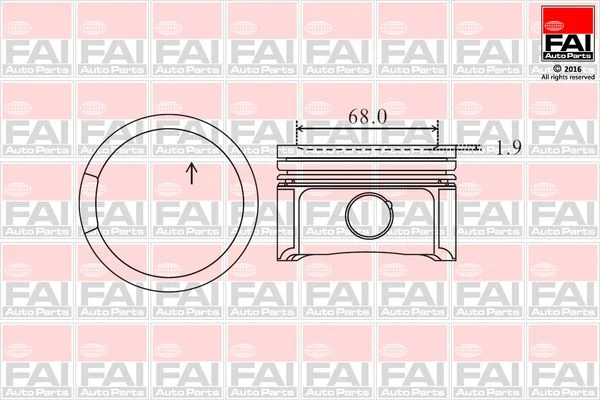 Поршень FAI AutoParts PK2-050