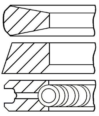 Stūmoklio žiedų komplektas FAI AutoParts PR25-000