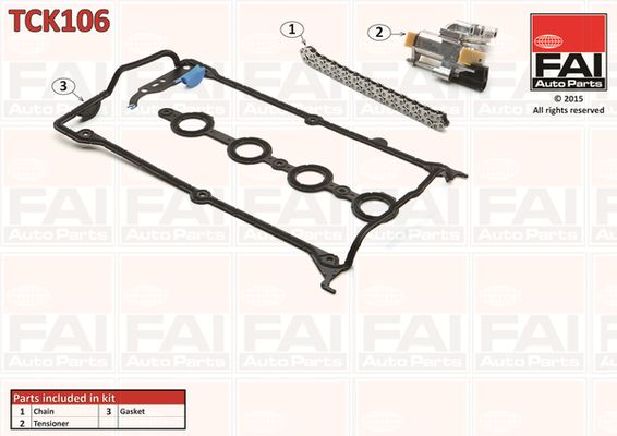 Paskirstymo grandinės komplektas FAI AutoParts TCK106