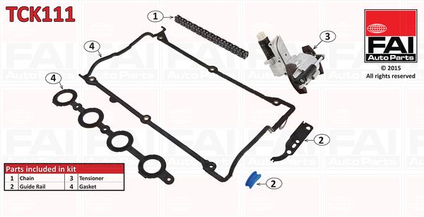 Комплект ланцюгів привода FAI AutoParts TCK111