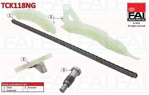 Комплект ланцюгів привода FAI AutoParts TCK118NG